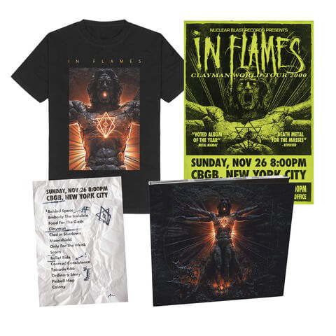 Clayman 20th Anniversary Bundle - CD, Poster, Setlist, T-Shirt by In Flames - Digi CD Bundle - shop now at In Flames store